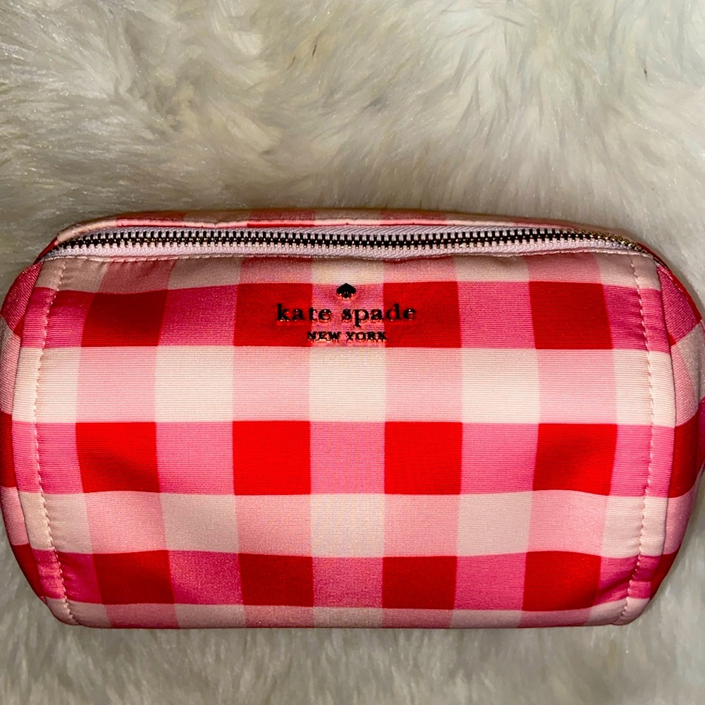 Chelsea gingham check printed pouch